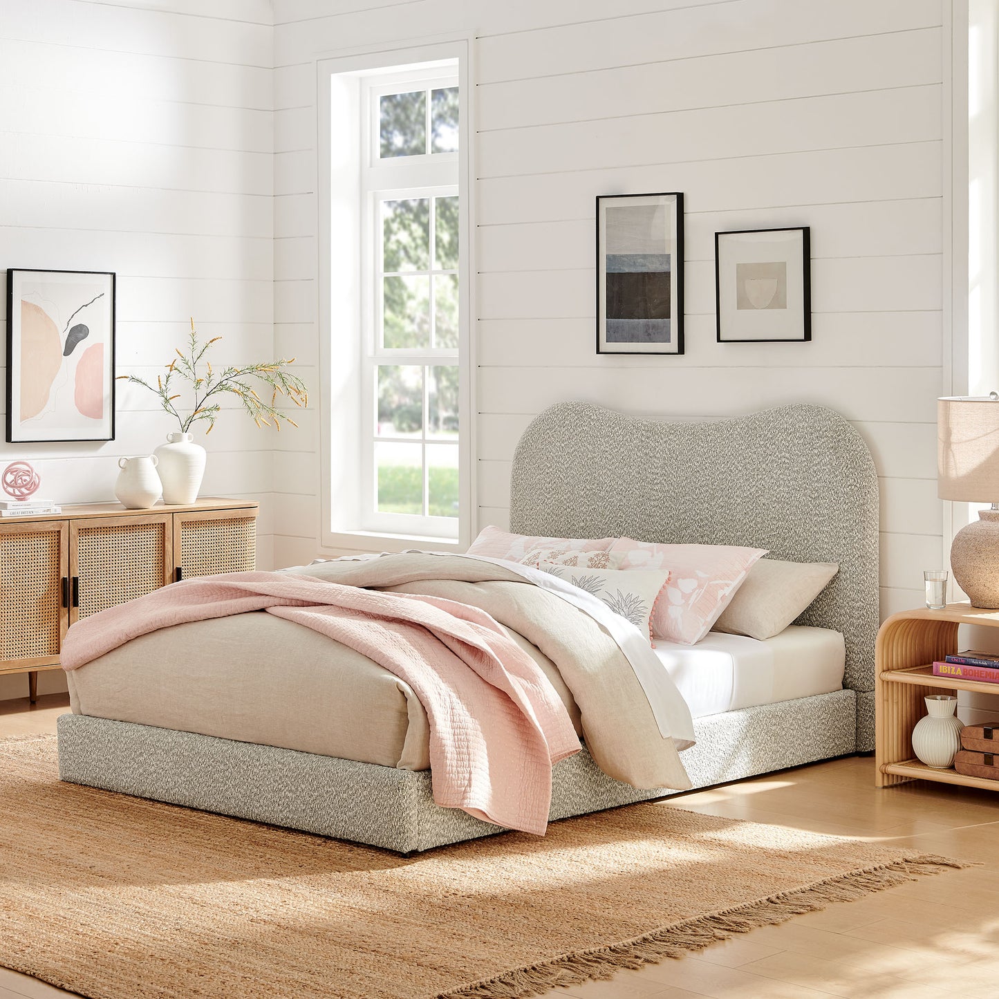 Seluna Boucle Queen Platform Bed by Modway | Beds | Modishstore - 19