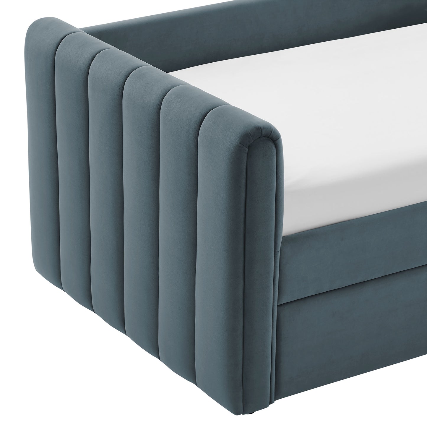 Veyla Channel Tufted Performance Velvet Twin Daybed With Trundle by Modway | Beds | Modishstore - 3