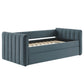 Veyla Channel Tufted Performance Velvet Twin Daybed With Trundle by Modway | Beds | Modishstore - 7