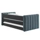 Veyla Channel Tufted Performance Velvet Twin Daybed With Trundle by Modway | Beds | Modishstore - 9