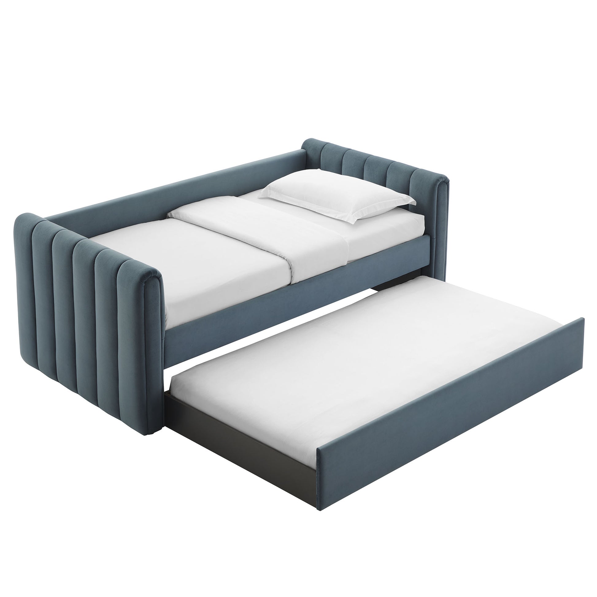 Veyla Channel Tufted Performance Velvet Twin Daybed With Trundle by Modway | Beds | Modishstore - 11
