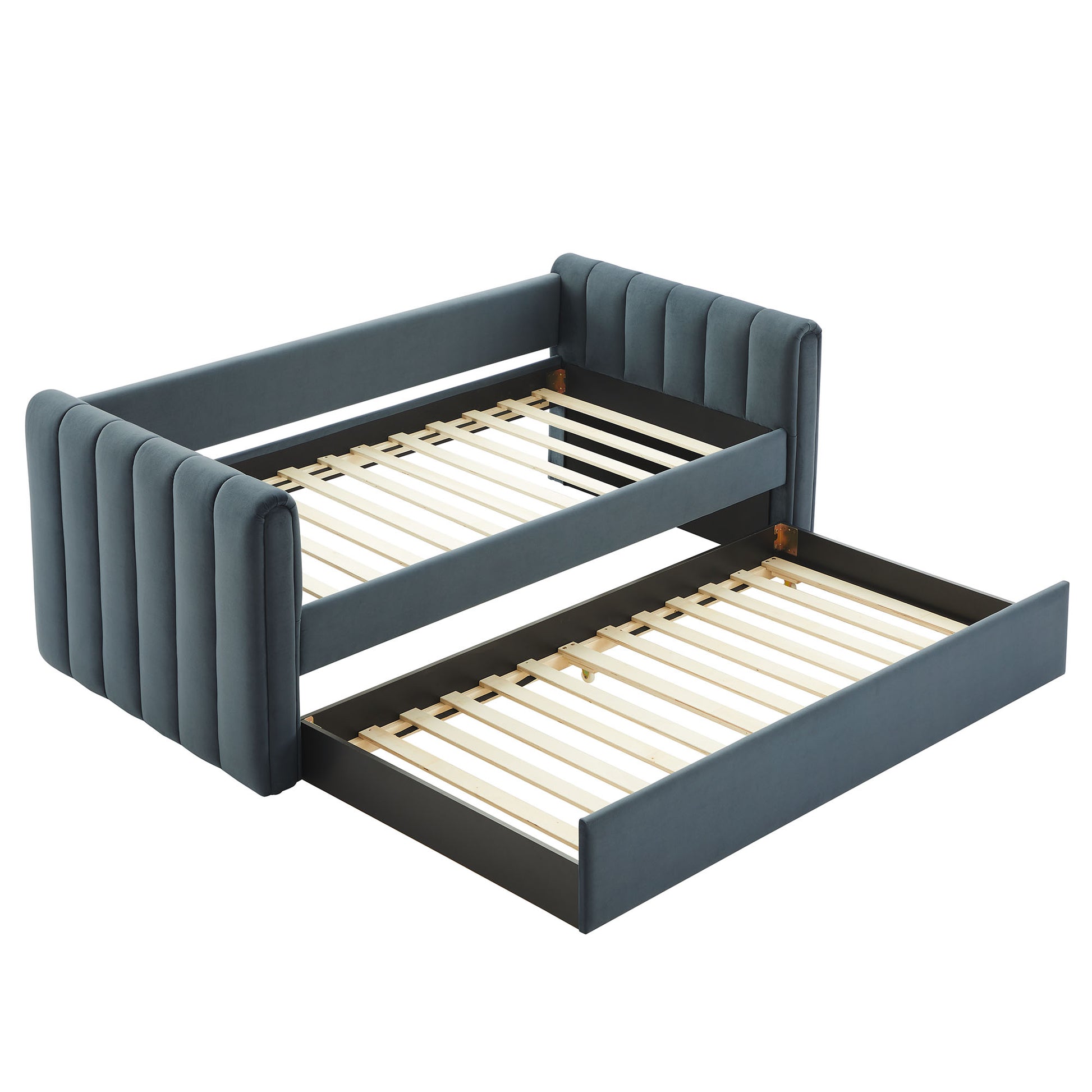 Veyla Channel Tufted Performance Velvet Twin Daybed With Trundle by Modway | Beds | Modishstore - 12