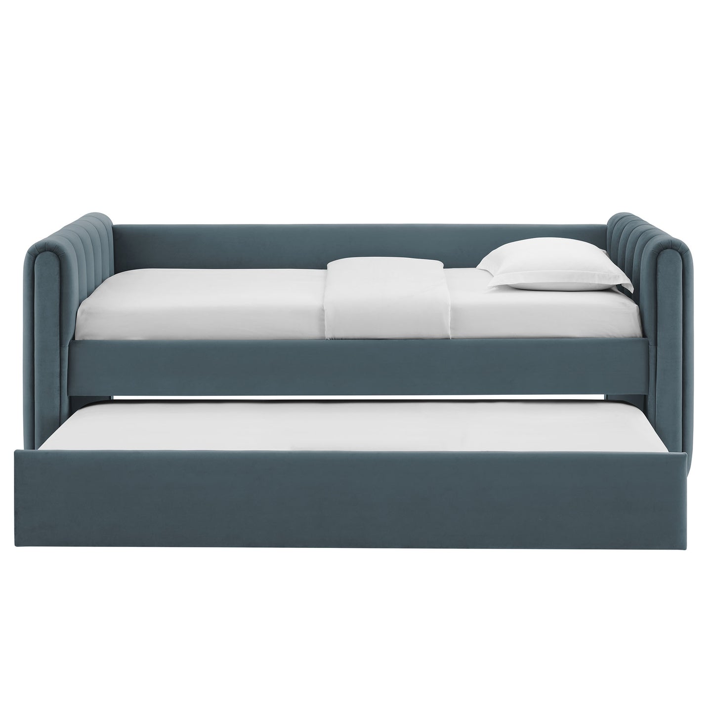 Veyla Channel Tufted Performance Velvet Twin Daybed With Trundle by Modway | Beds | Modishstore - 13