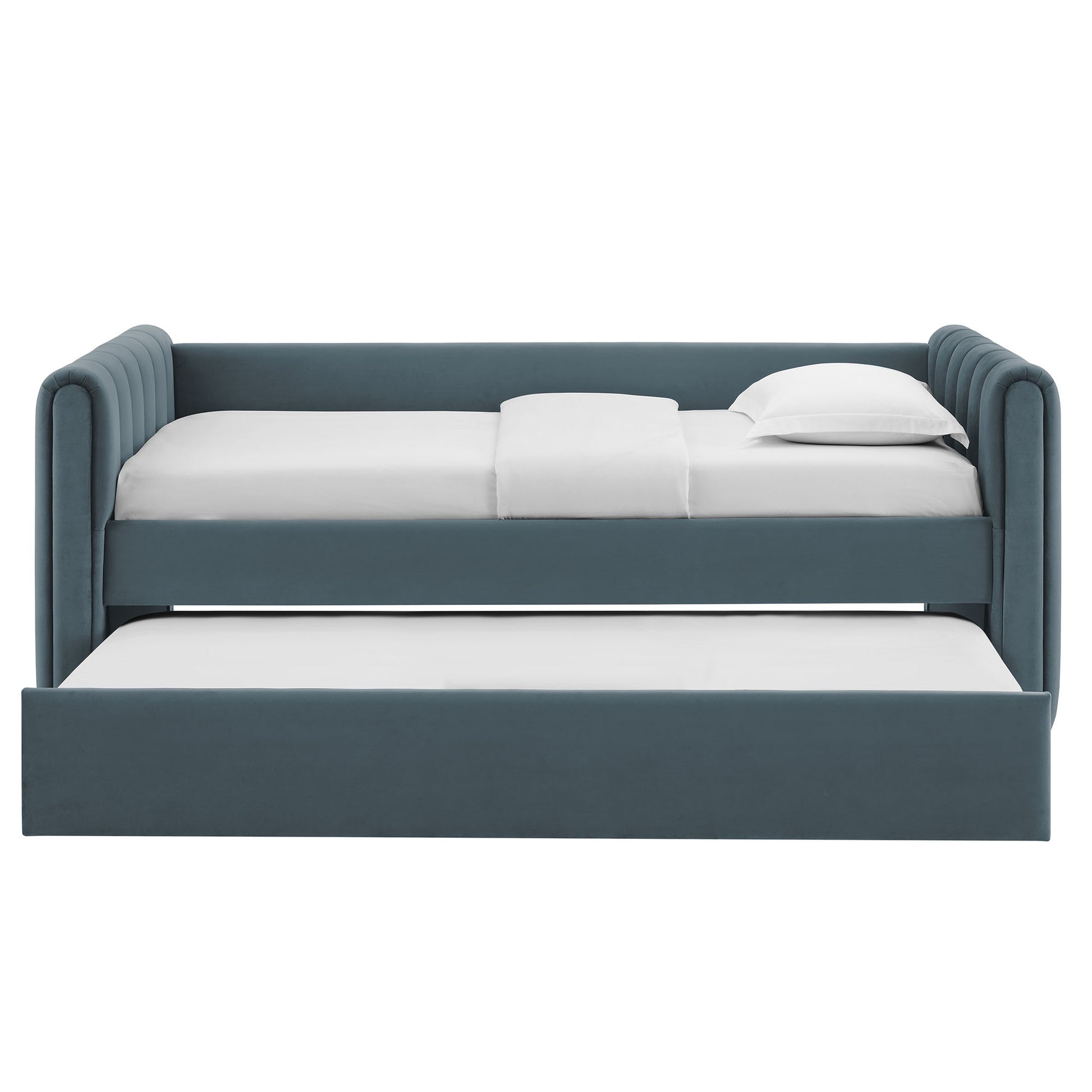 Veyla Channel Tufted Performance Velvet Twin Daybed With Trundle by Modway | Beds | Modishstore - 13