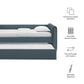 Veyla Channel Tufted Performance Velvet Twin Daybed With Trundle by Modway | Beds | Modishstore - 15