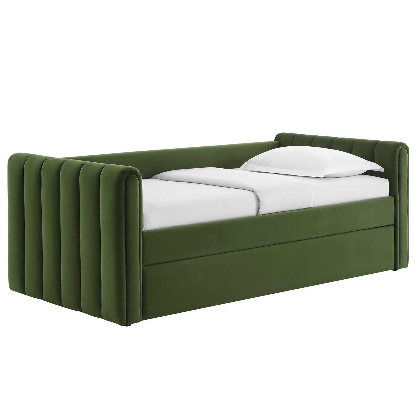 Veyla Channel Tufted Performance Velvet Twin Daybed With Trundle by Modway | Beds | Modishstore - 17