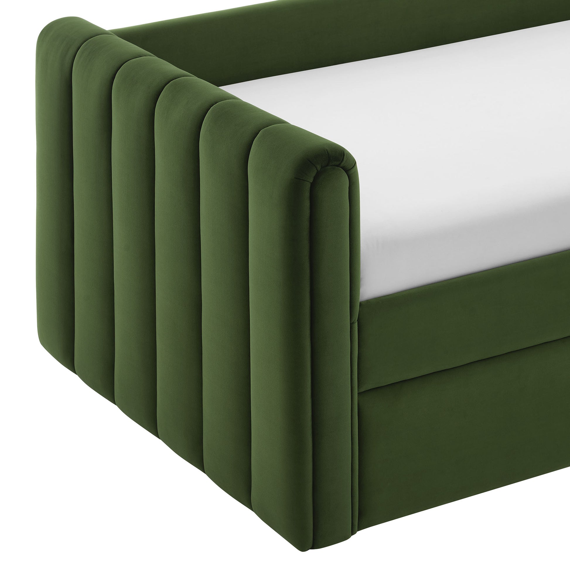 Veyla Channel Tufted Performance Velvet Twin Daybed With Trundle by Modway | Beds | Modishstore - 18