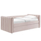 Veyla Channel Tufted Performance Velvet Twin Daybed With Trundle by Modway | Beds | Modishstore - 33