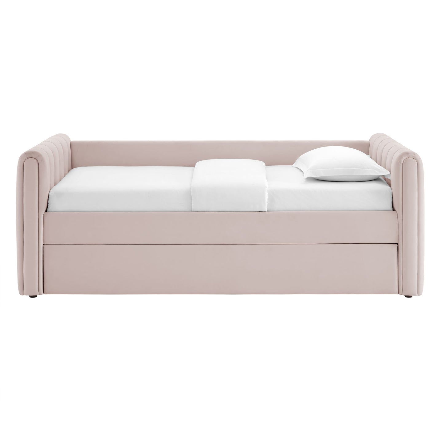 Veyla Channel Tufted Performance Velvet Twin Daybed With Trundle by Modway | Beds | Modishstore - 42