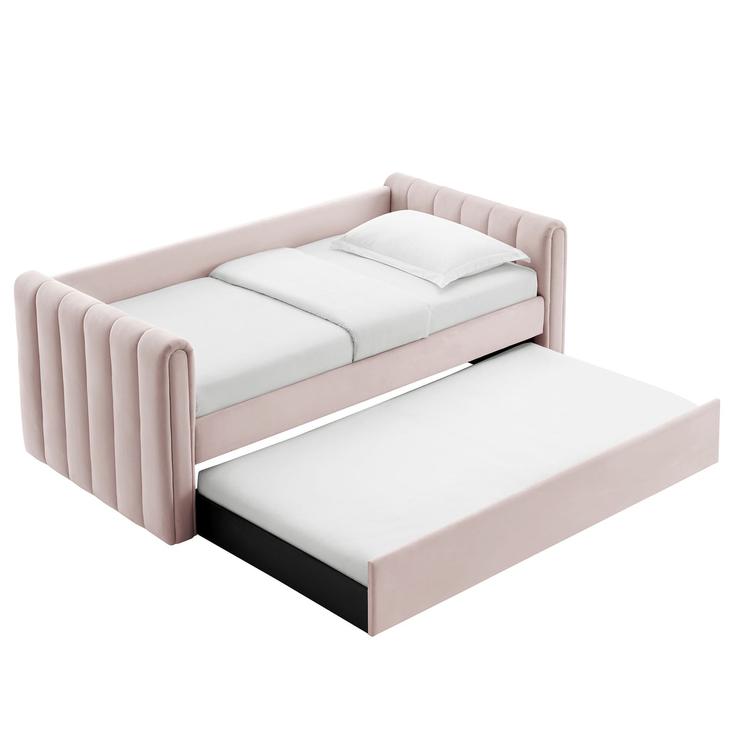 Veyla Channel Tufted Performance Velvet Twin Daybed With Trundle by Modway | Beds | Modishstore - 43