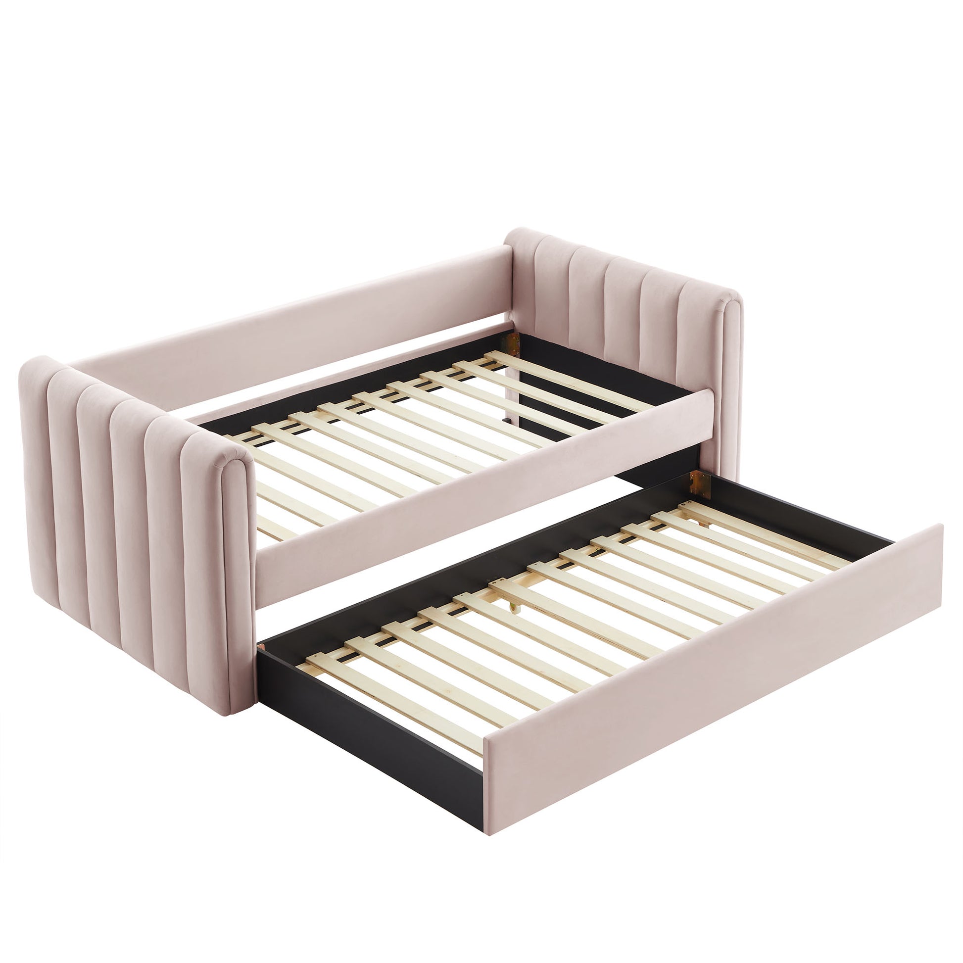 Veyla Channel Tufted Performance Velvet Twin Daybed With Trundle by Modway | Beds | Modishstore - 44
