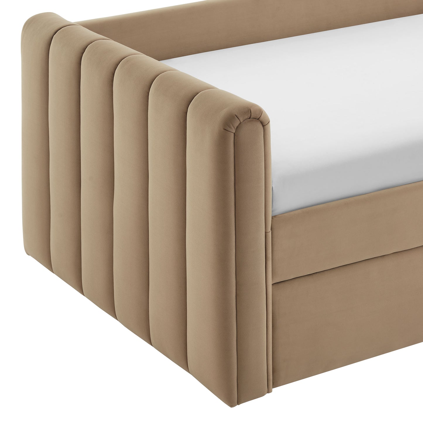 Veyla Channel Tufted Performance Velvet Twin Daybed With Trundle by Modway | Beds | Modishstore - 50