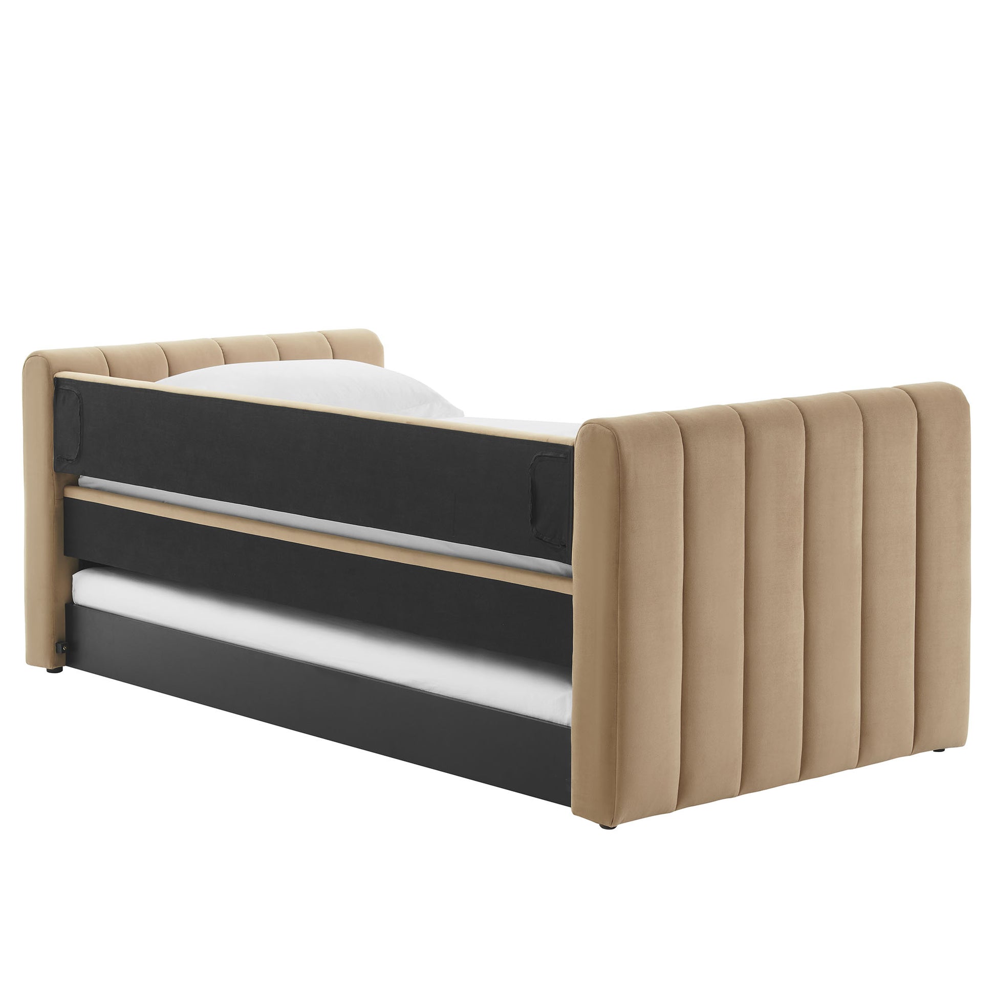 Veyla Channel Tufted Performance Velvet Twin Daybed With Trundle by Modway | Beds | Modishstore - 57