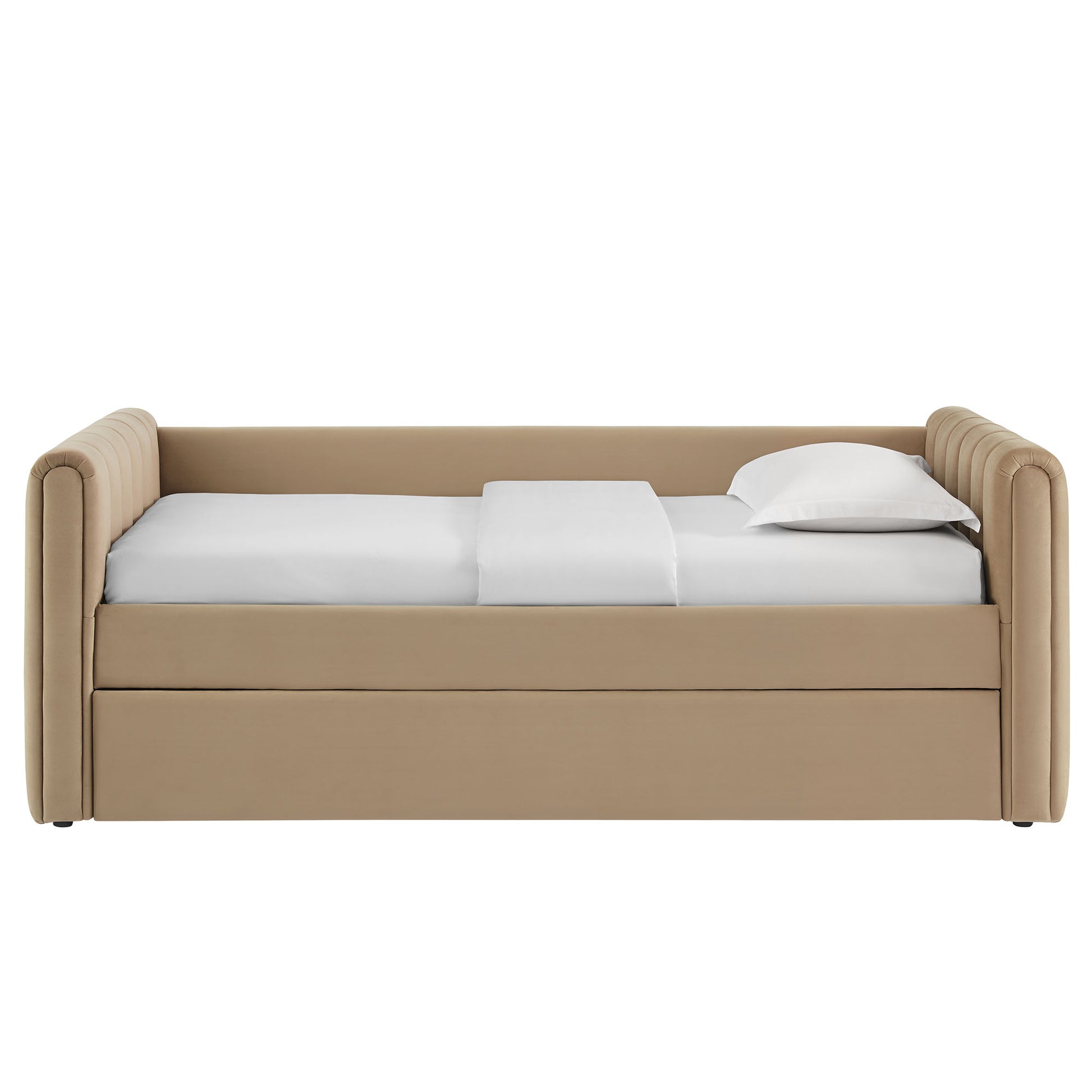 Veyla Channel Tufted Performance Velvet Twin Daybed With Trundle by Modway | Beds | Modishstore - 58