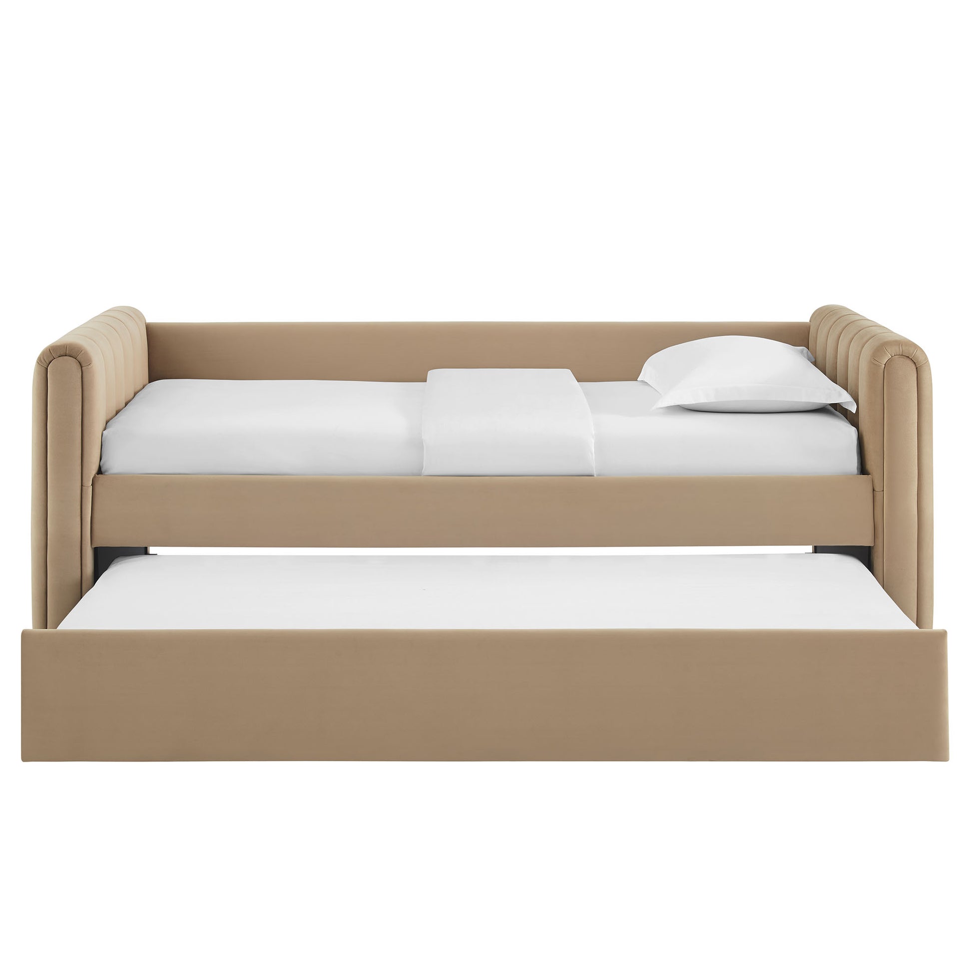 Veyla Channel Tufted Performance Velvet Twin Daybed With Trundle by Modway | Beds | Modishstore - 61