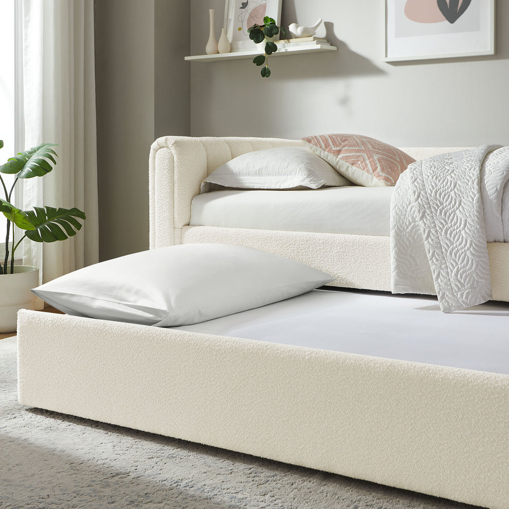 Veyla Channel Tufted Boucle Twin Daybed With Trundle by Modway | Beds | Modishstore - 5