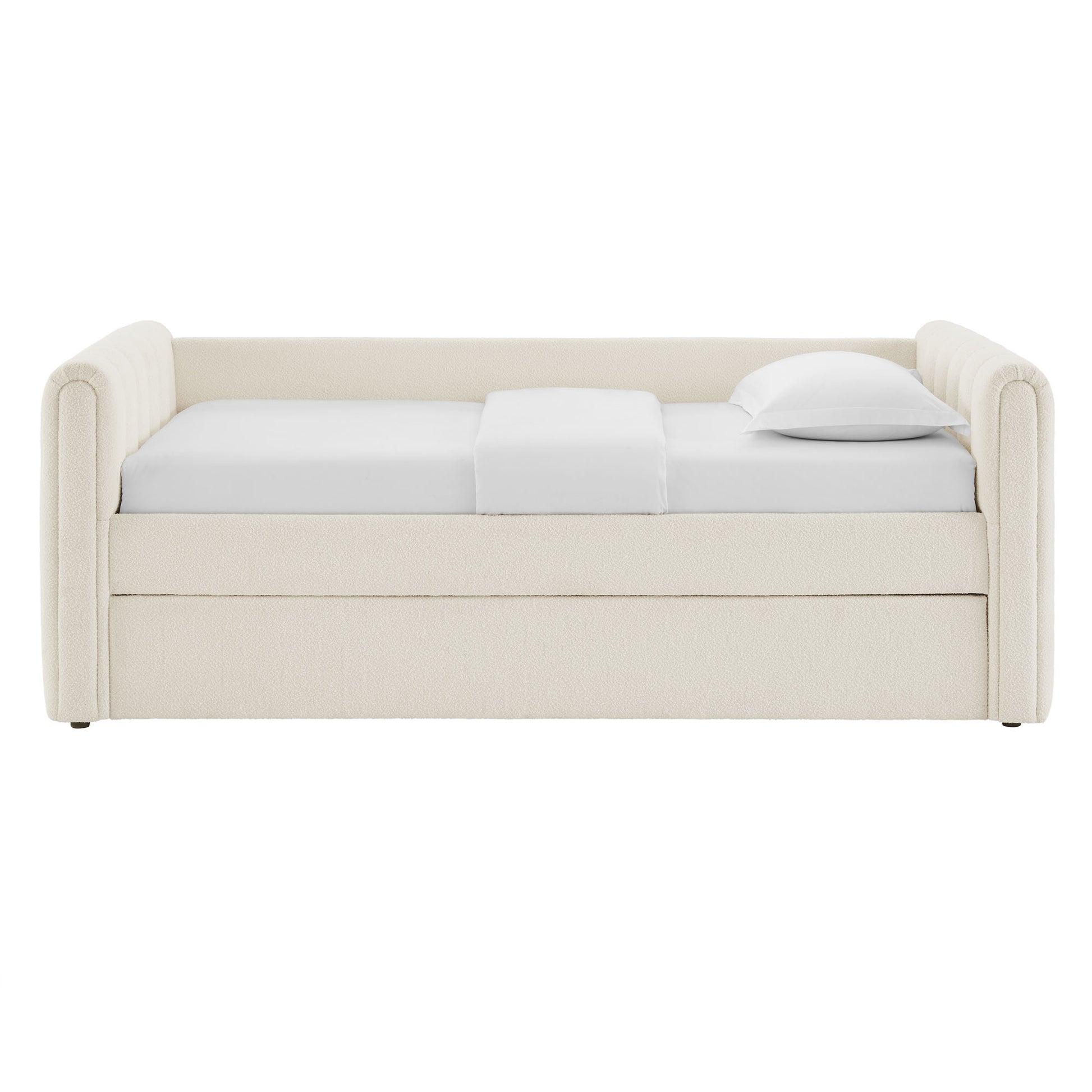 Veyla Channel Tufted Boucle Twin Daybed With Trundle by Modway | Beds | Modishstore - 10