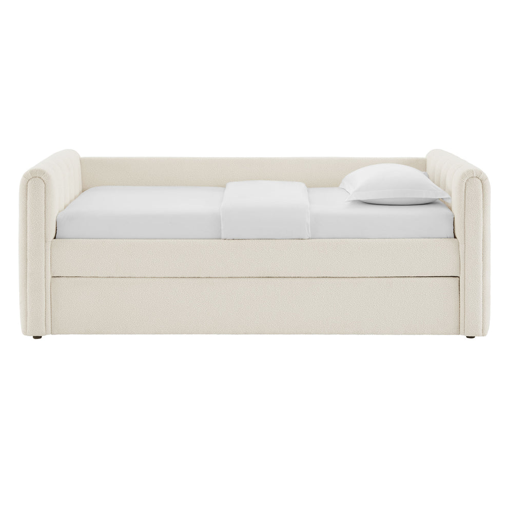 Veyla Channel Tufted Boucle Twin Daybed With Trundle by Modway | Beds | Modishstore - 10