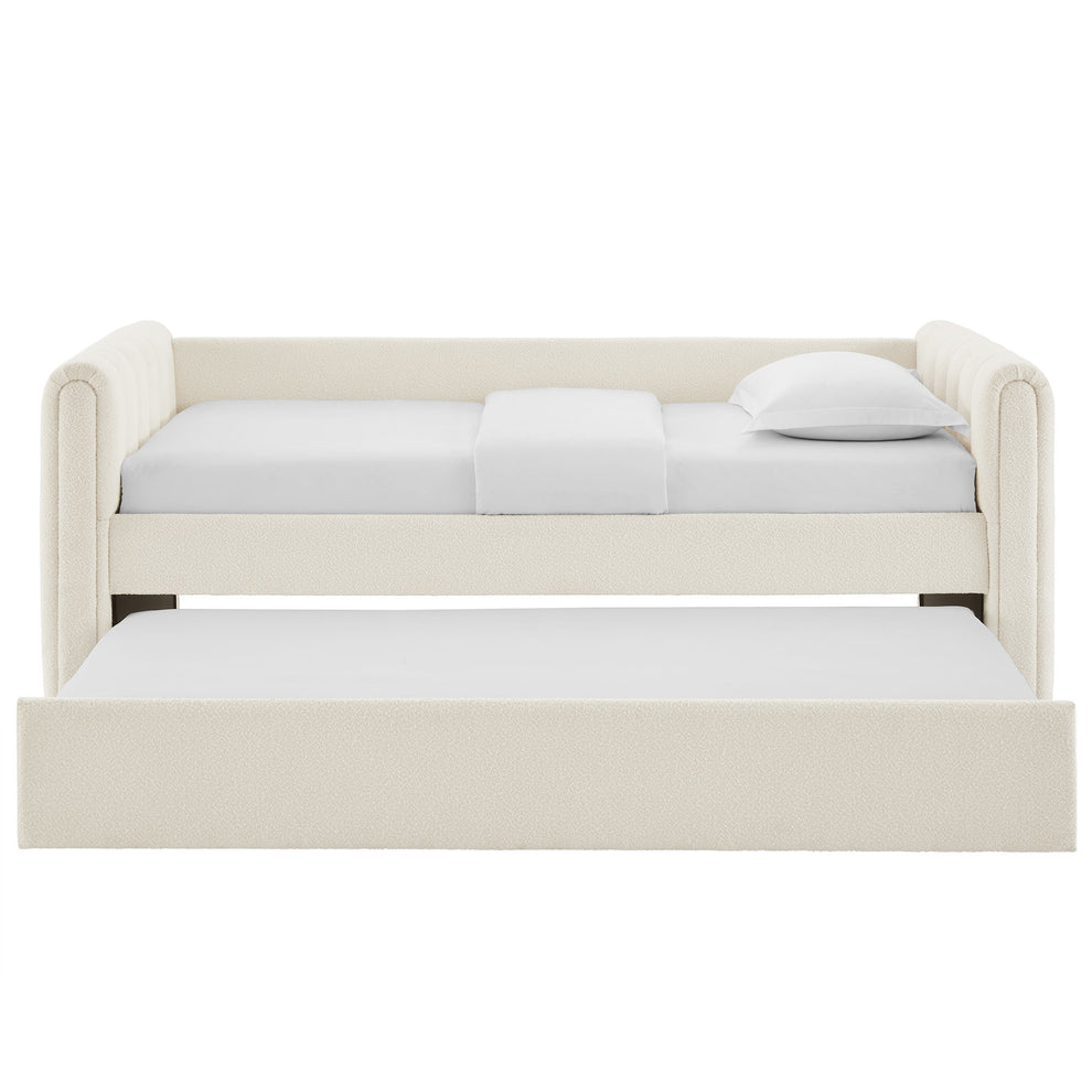Veyla Channel Tufted Boucle Twin Daybed With Trundle by Modway | Beds | Modishstore - 13