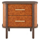Coralie 2-Drawer Curved Vegan Leather Nightstand by Modway