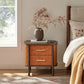 Coralie 2-Drawer Curved Vegan Leather Nightstand by Modway