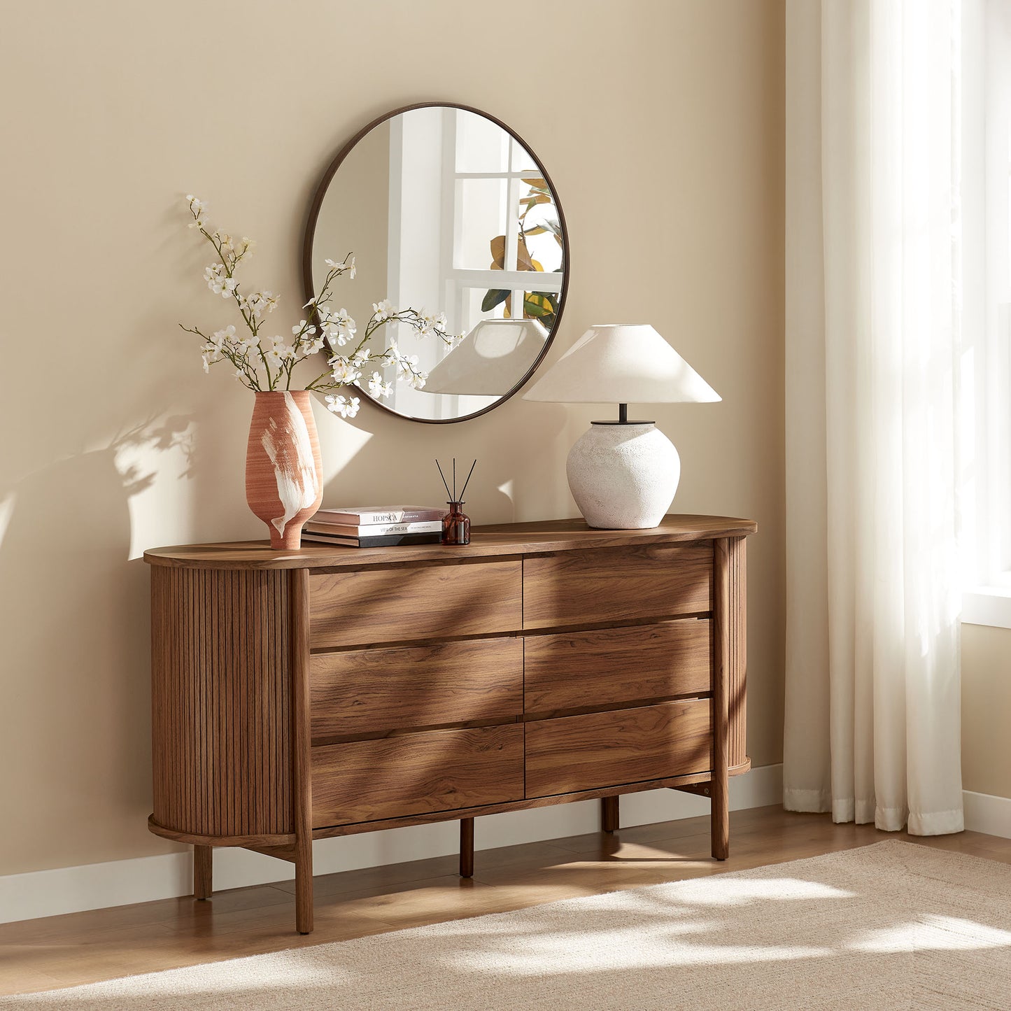 Cadence 6-Drawer Curved Dresser by Modway