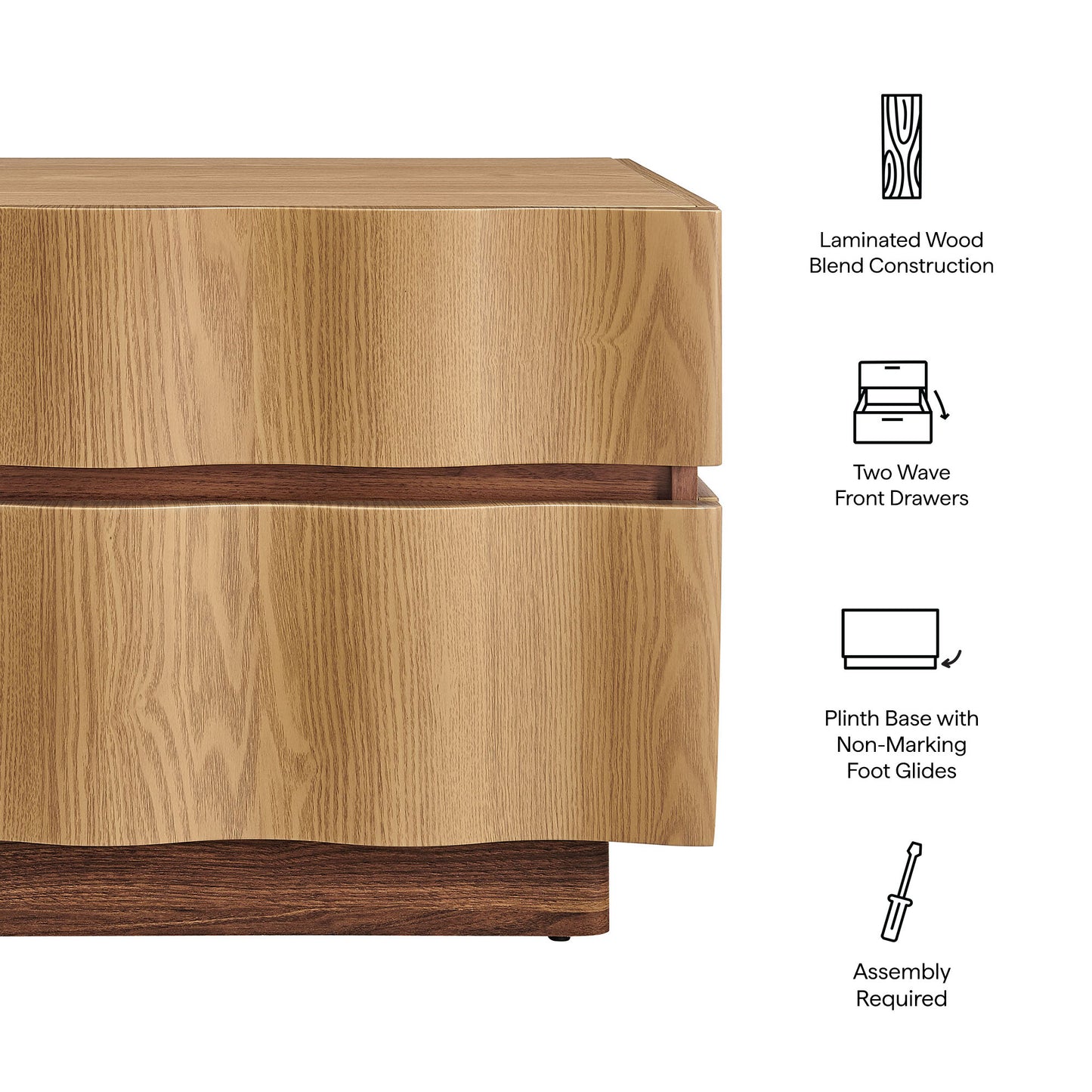 Isola 2 Drawer Nightstand by Modway