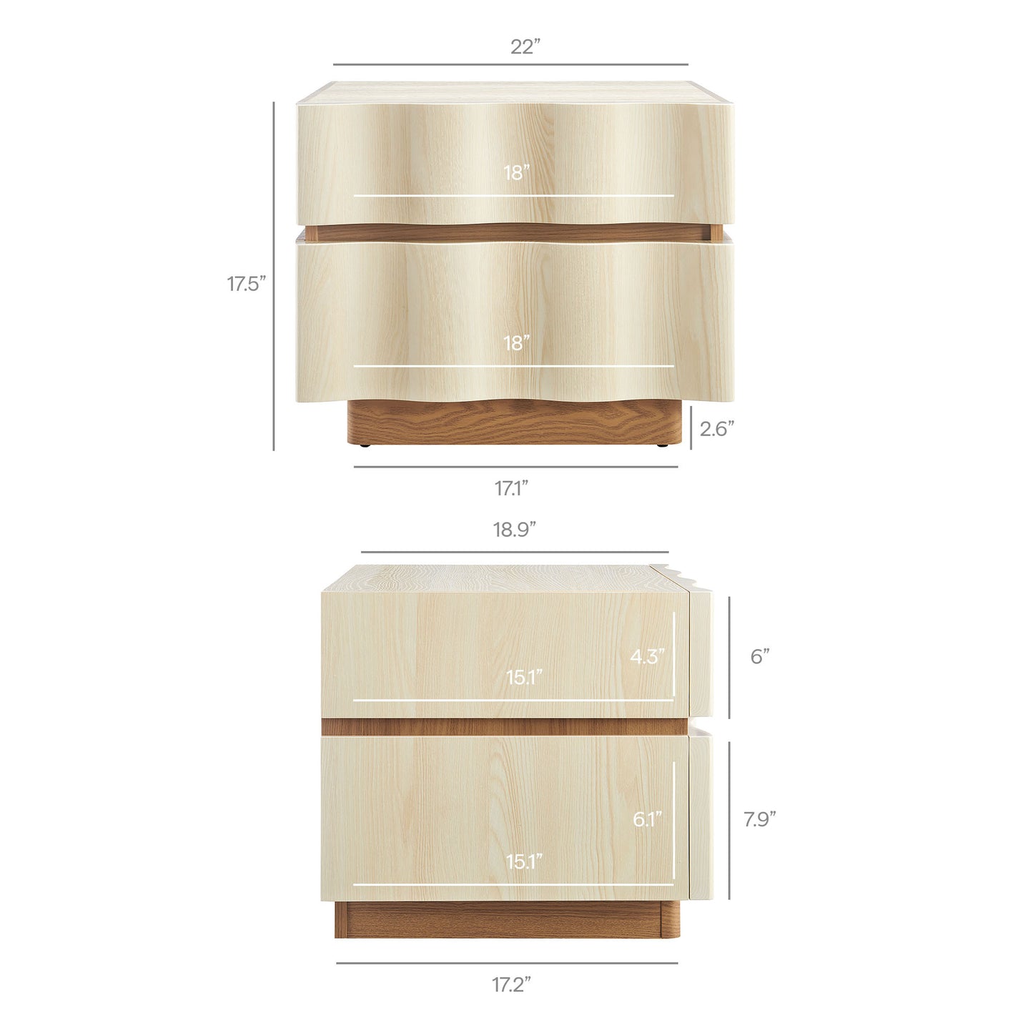 Isola 2 Drawer Nightstand by Modway