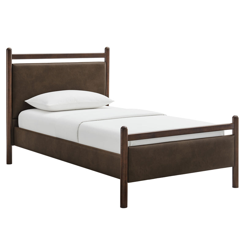 Ginny Twin Size Vegan Leather Platform Bed Frame by Modway