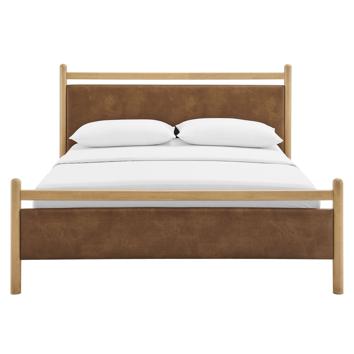 Ginny Queen Size Vegan Leather Platform Bed Frame by Modway