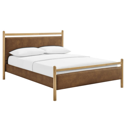 Ginny King Size Vegan Leather Platform Bed Frame by Modway