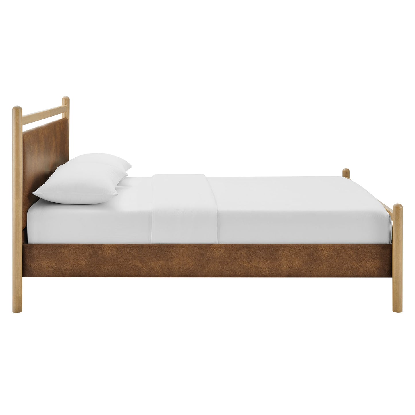 Ginny King Size Vegan Leather Platform Bed Frame by Modway