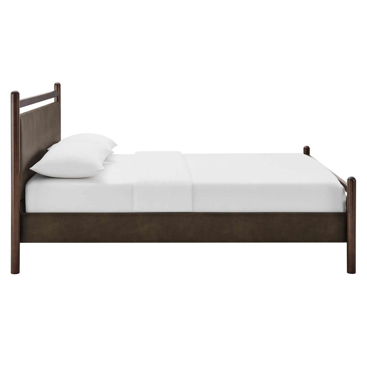 Ginny King Size Vegan Leather Platform Bed Frame by Modway