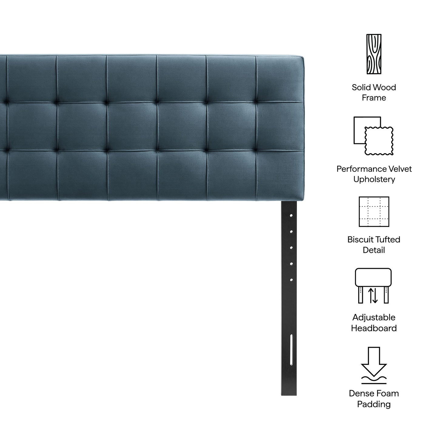 Lily Stain-Resistant Performance Velvet Full Size Headboard by Modway
