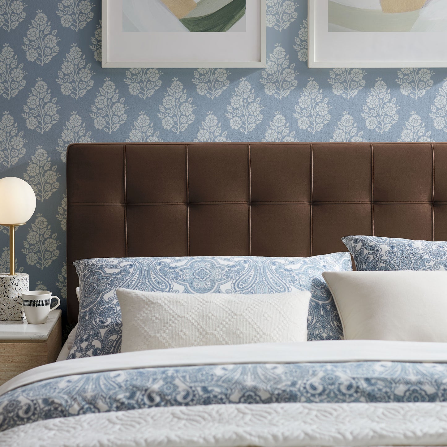 Lily Stain-Resistant Performance Velvet Full Size Headboard by Modway