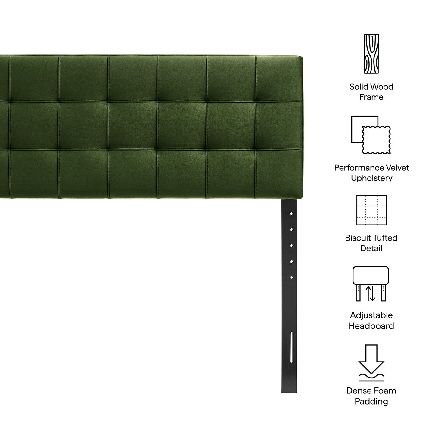 Lily Stain-Resistant Performance Velvet Full Size Headboard by Modway