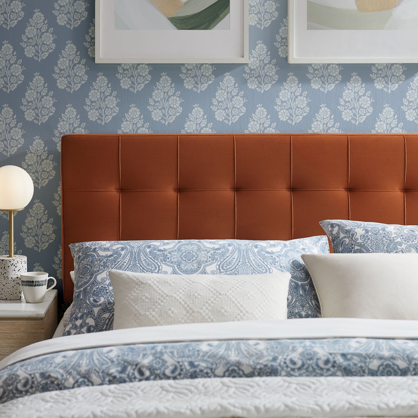 Lily Stain-Resistant Performance Velvet Queen Size Headboard by Modway