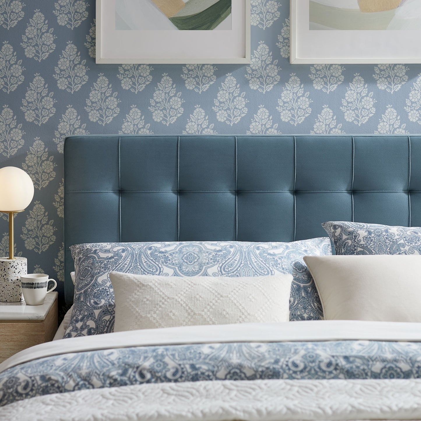 Lily Stain-Resistant Performance Velvet King Size Headboard by Modway