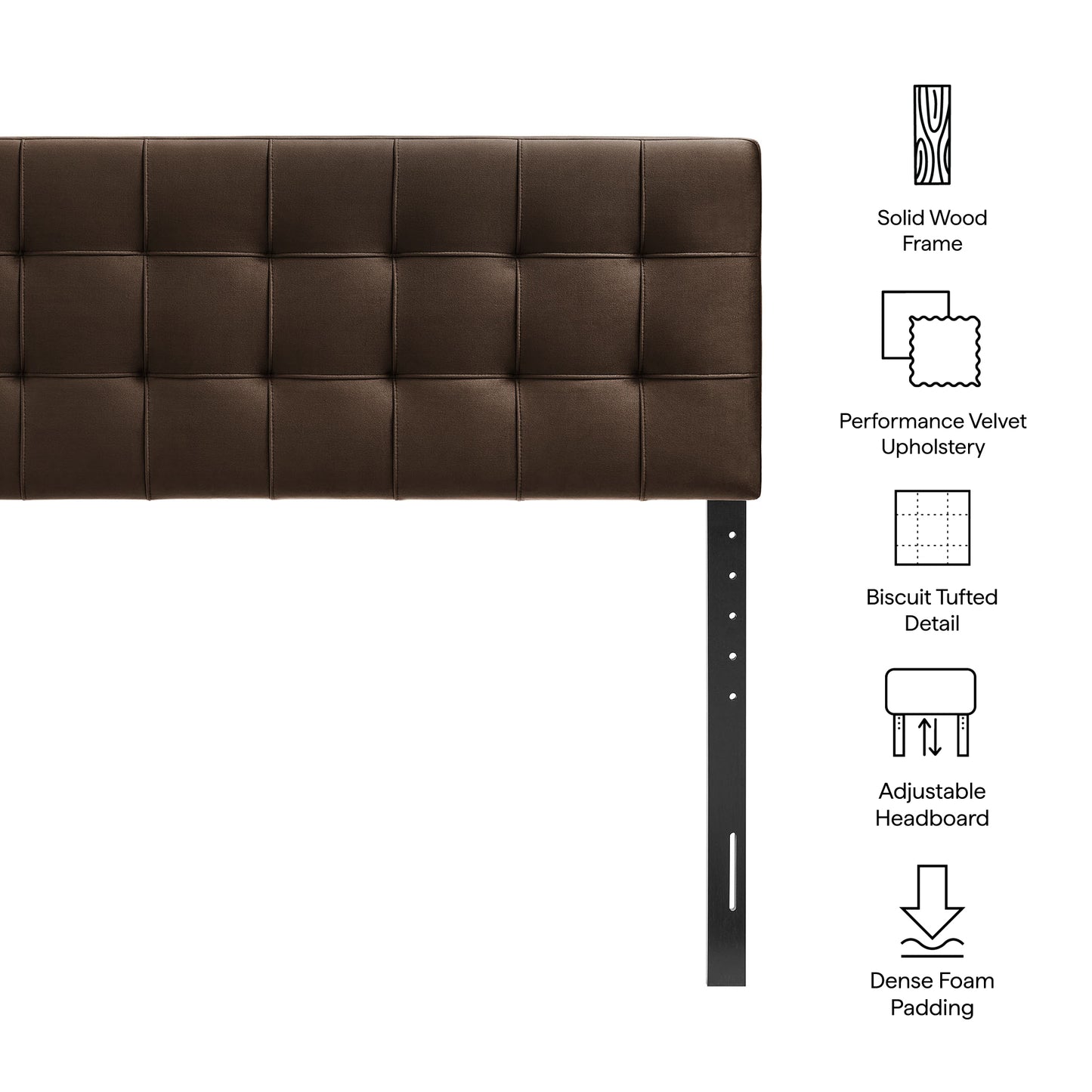 Lily Stain-Resistant Performance Velvet King Size Headboard by Modway