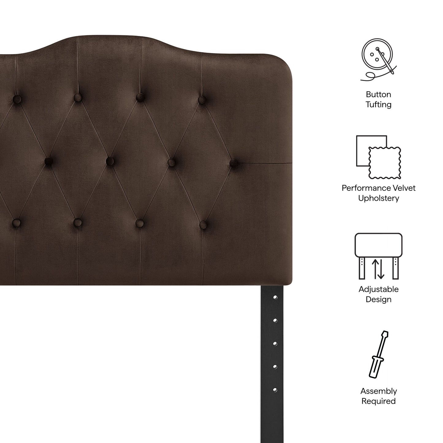 Annabel Stain-Resistant Performance Velvet Twin Headboard by Modway