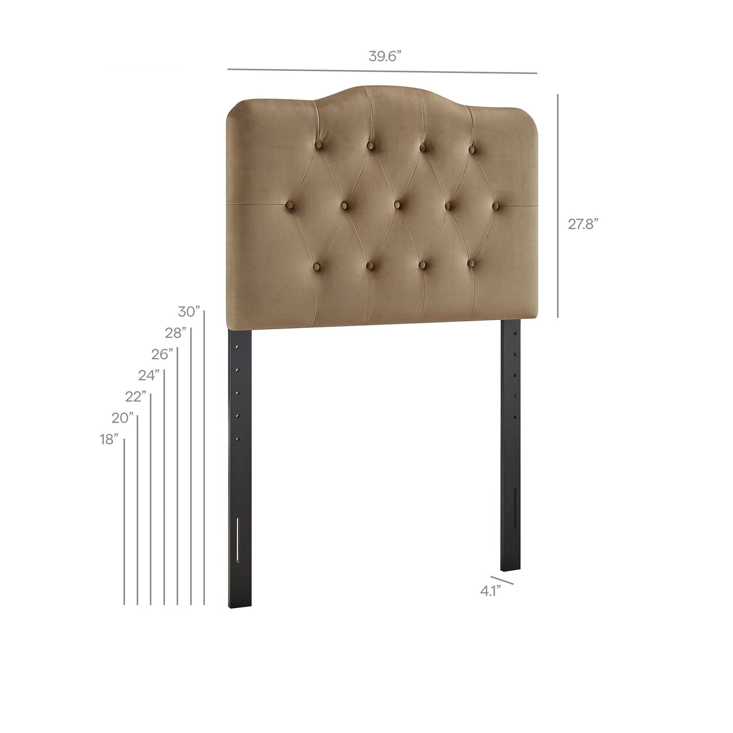Annabel Stain-Resistant Performance Velvet Twin Headboard by Modway