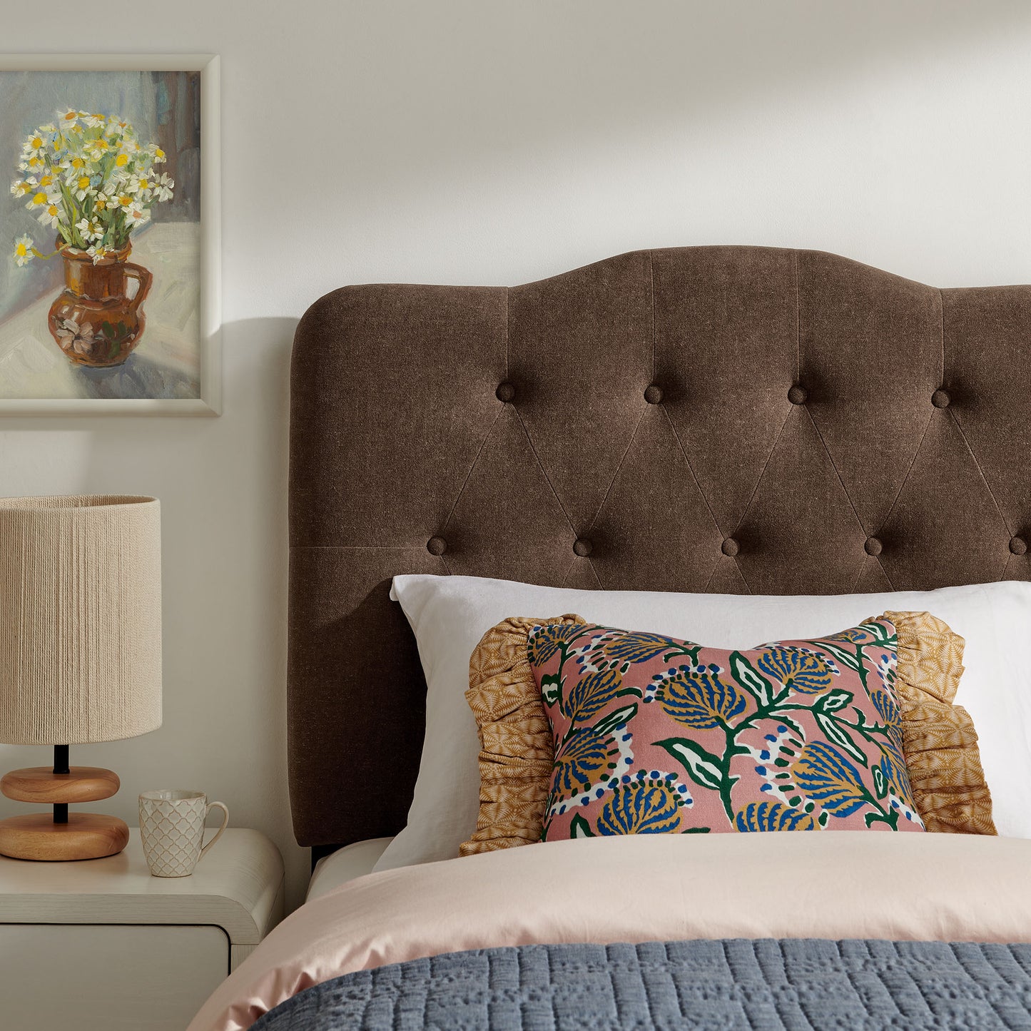 Annabel Premium Linen Blend Twin Headboard by Modway