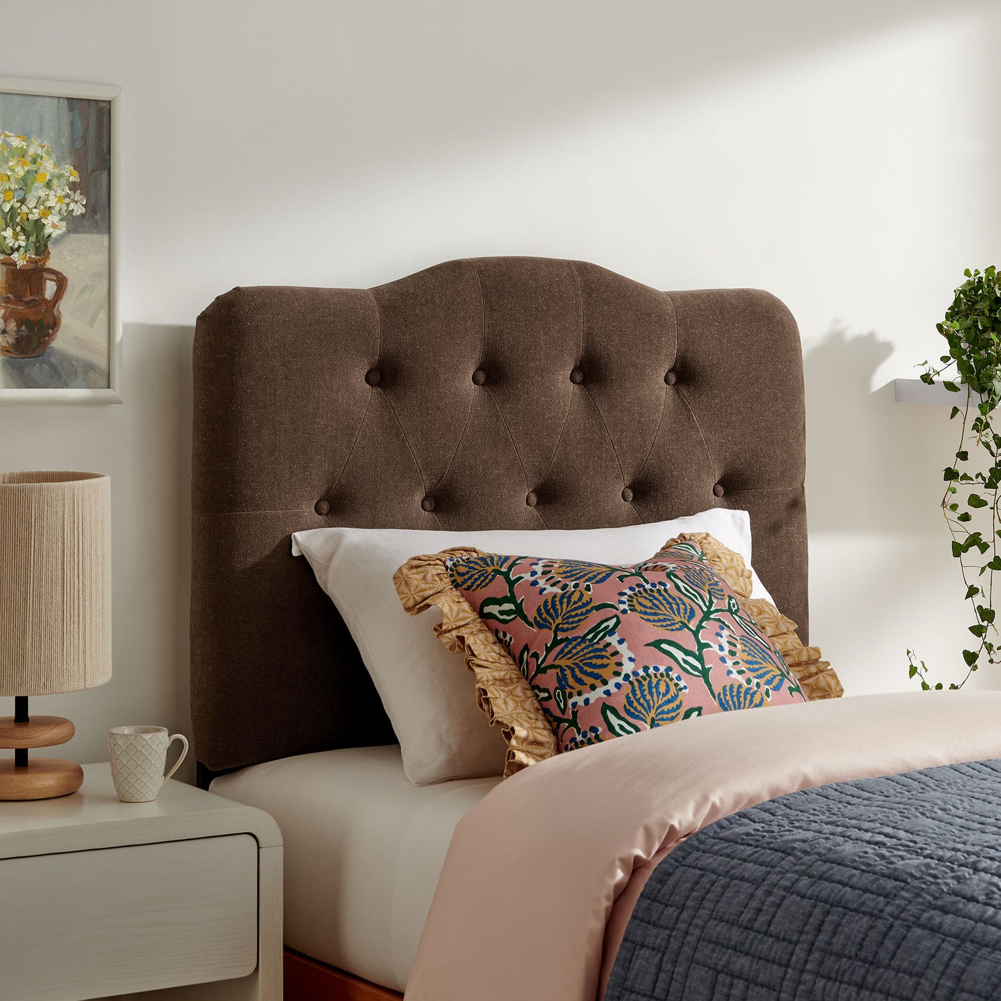Annabel Premium Linen Blend Twin Headboard by Modway