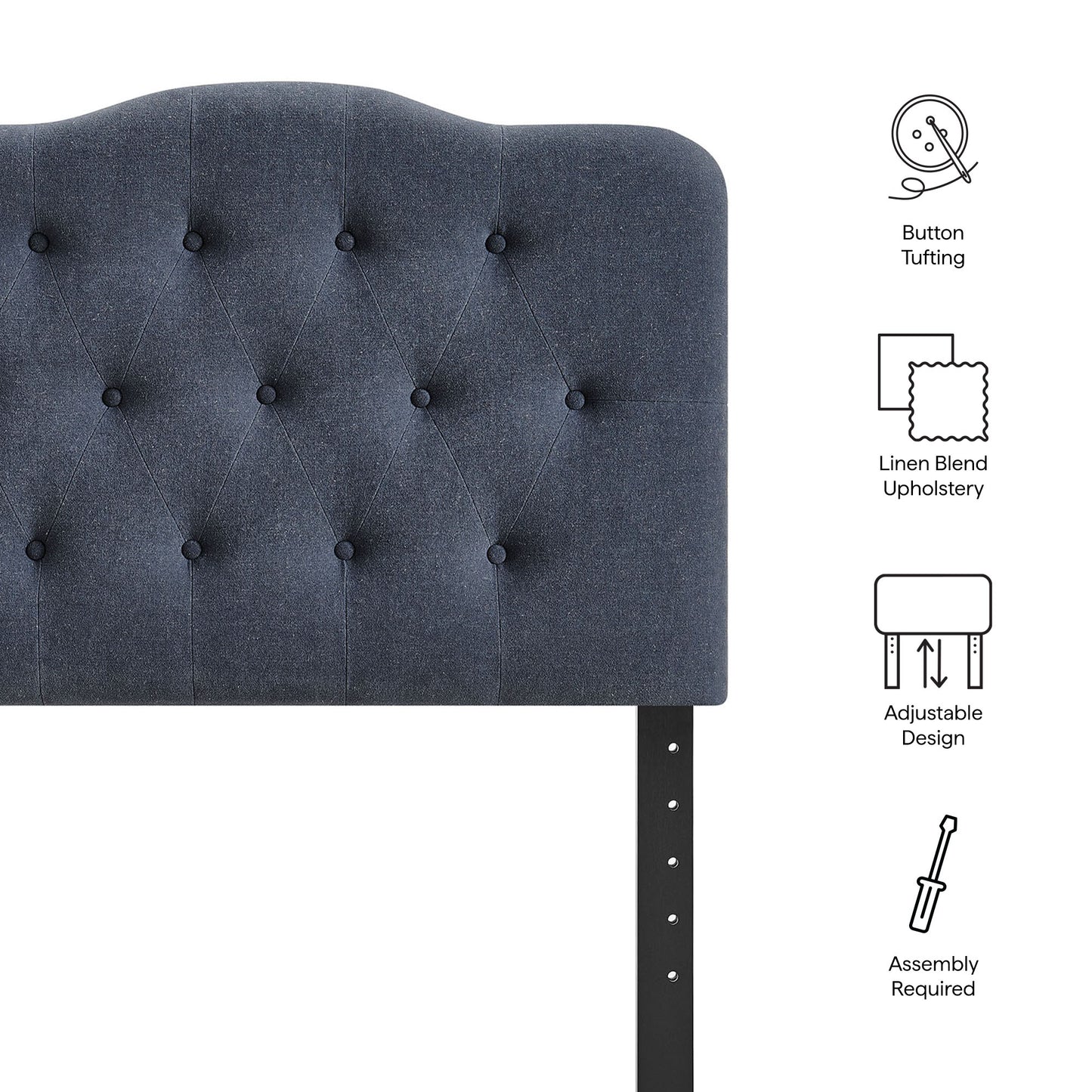 Annabel Premium Linen Blend Twin Headboard by Modway