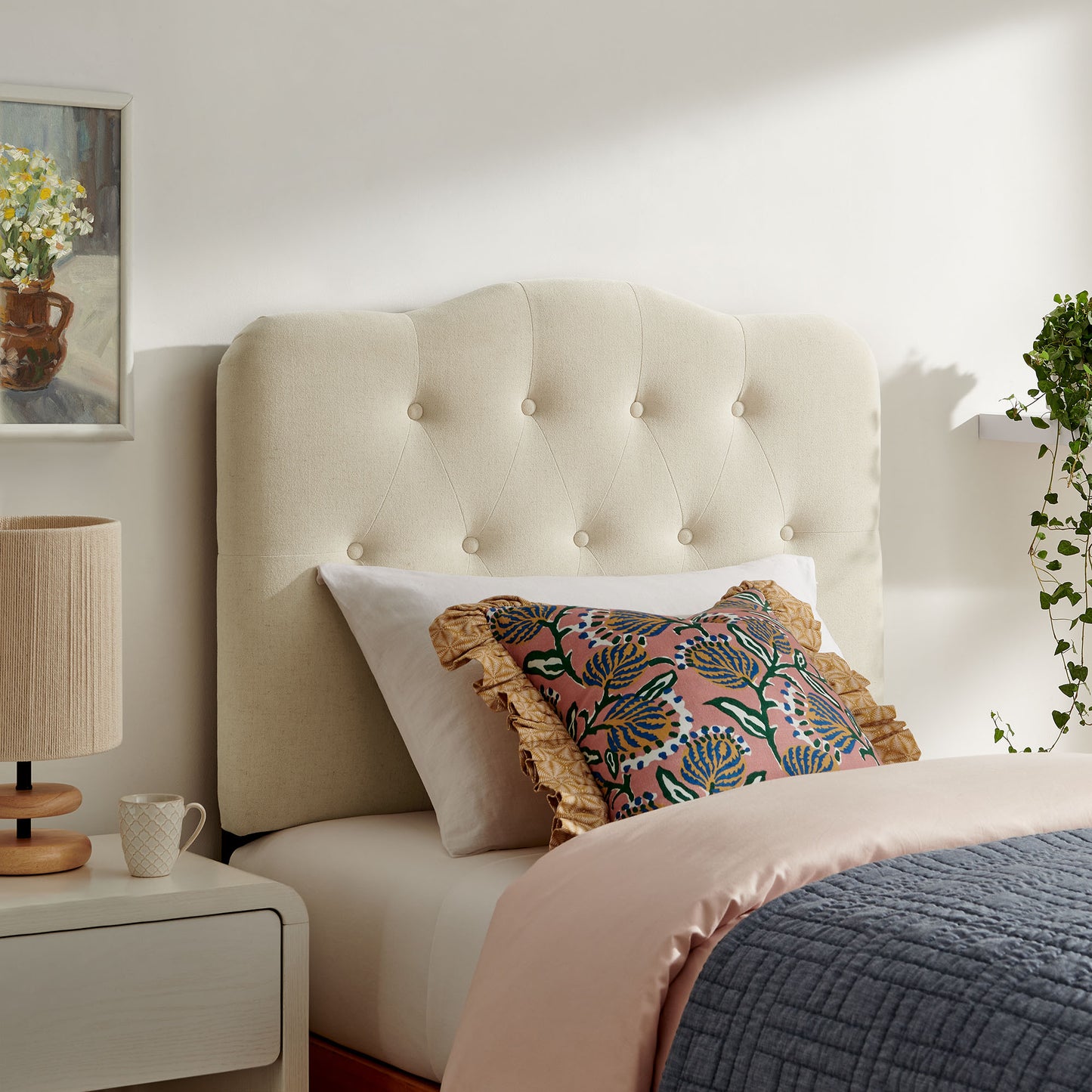 Annabel Premium Linen Blend Twin Headboard by Modway