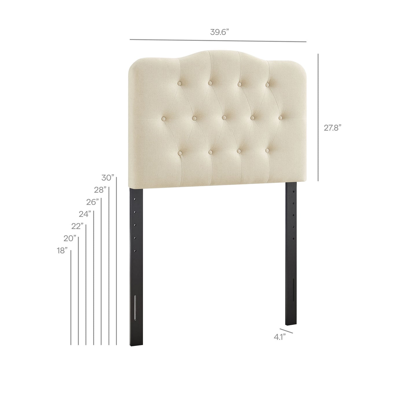 Annabel Premium Linen Blend Twin Headboard by Modway