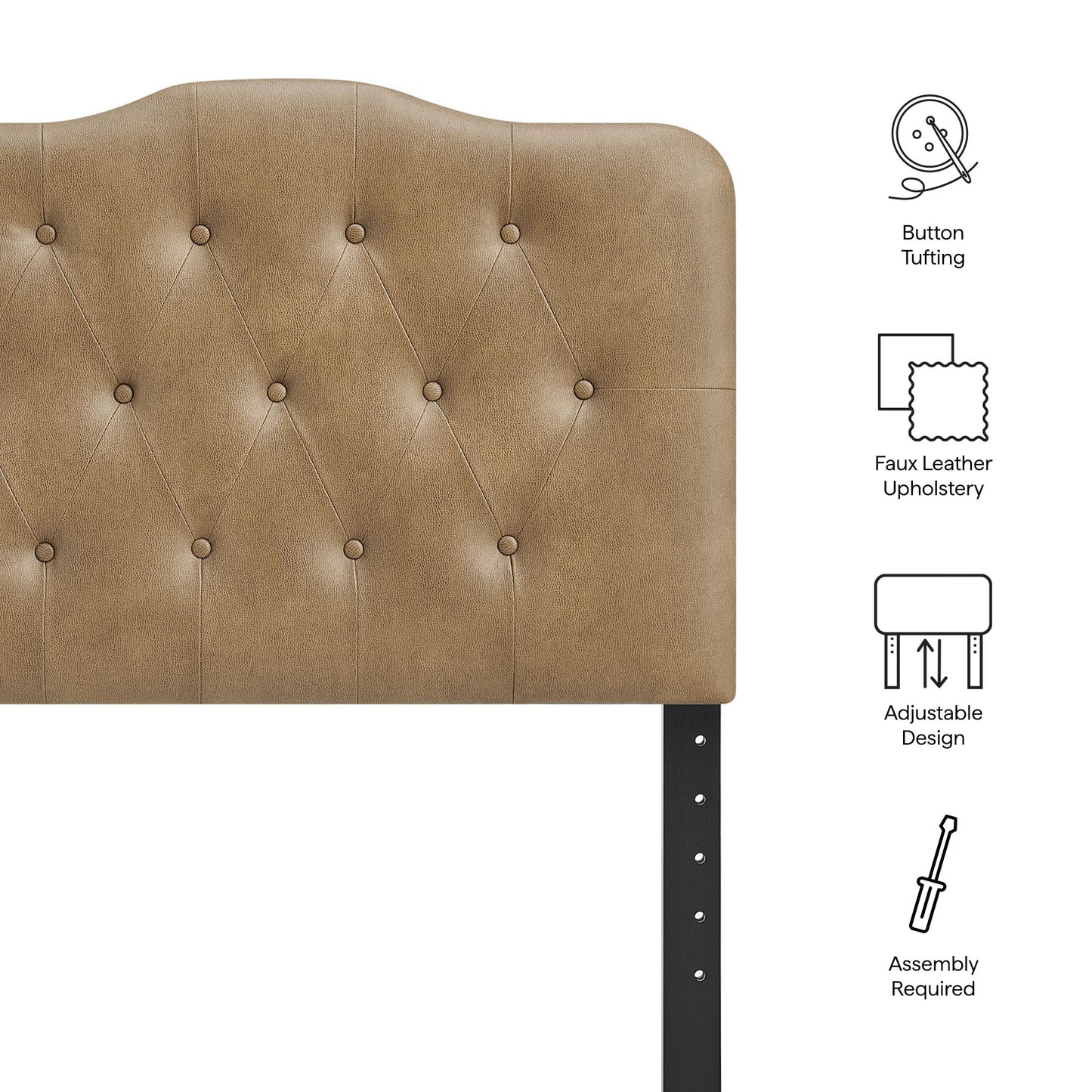 Annabel Faux Leather Twin Headboard by Modway