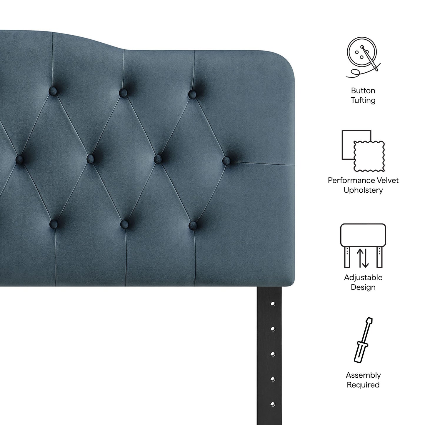 Annabel Stain-Resistant Performance Velvet Full Headboard by Modway