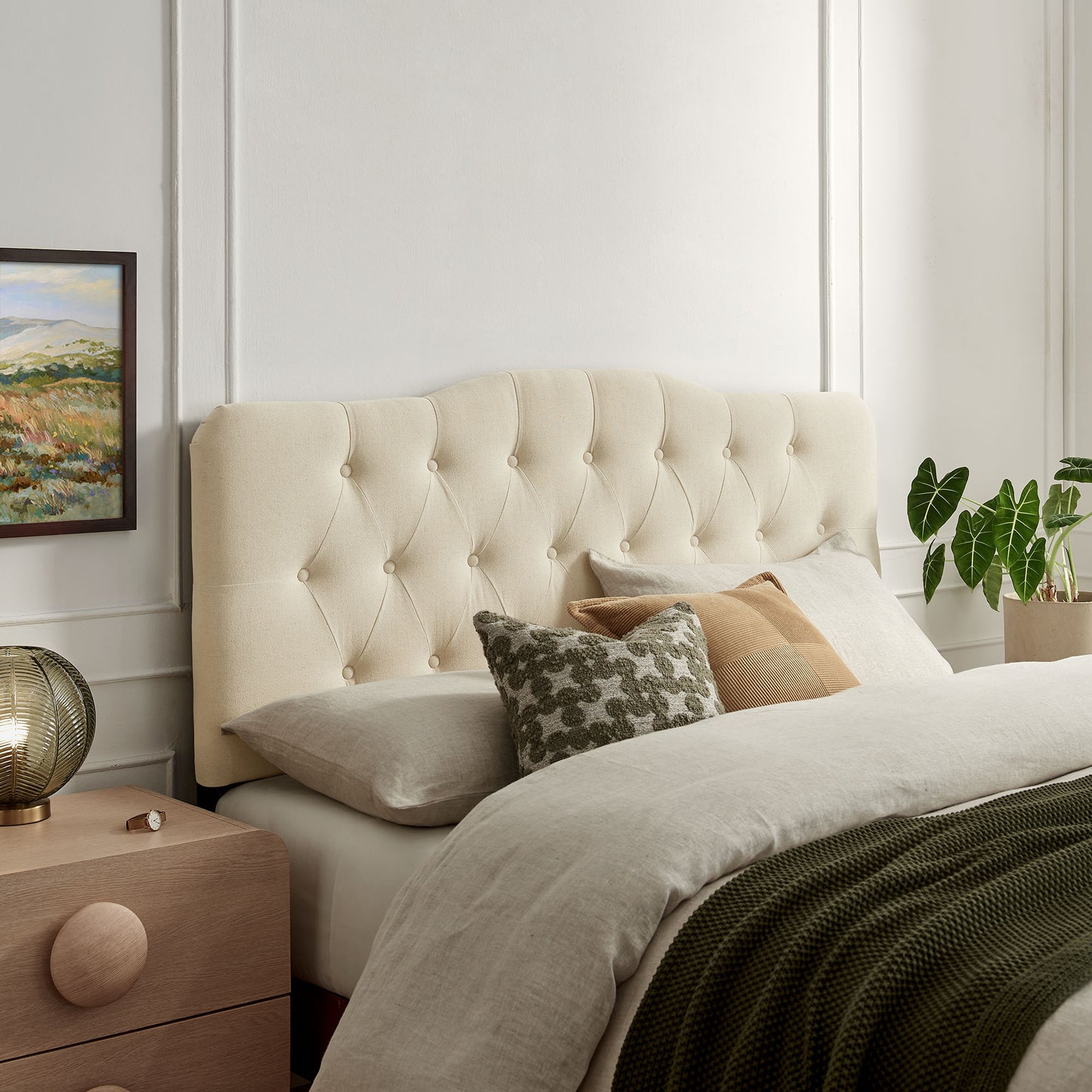 Annabel Premium Linen Blend Full Headboard by Modway