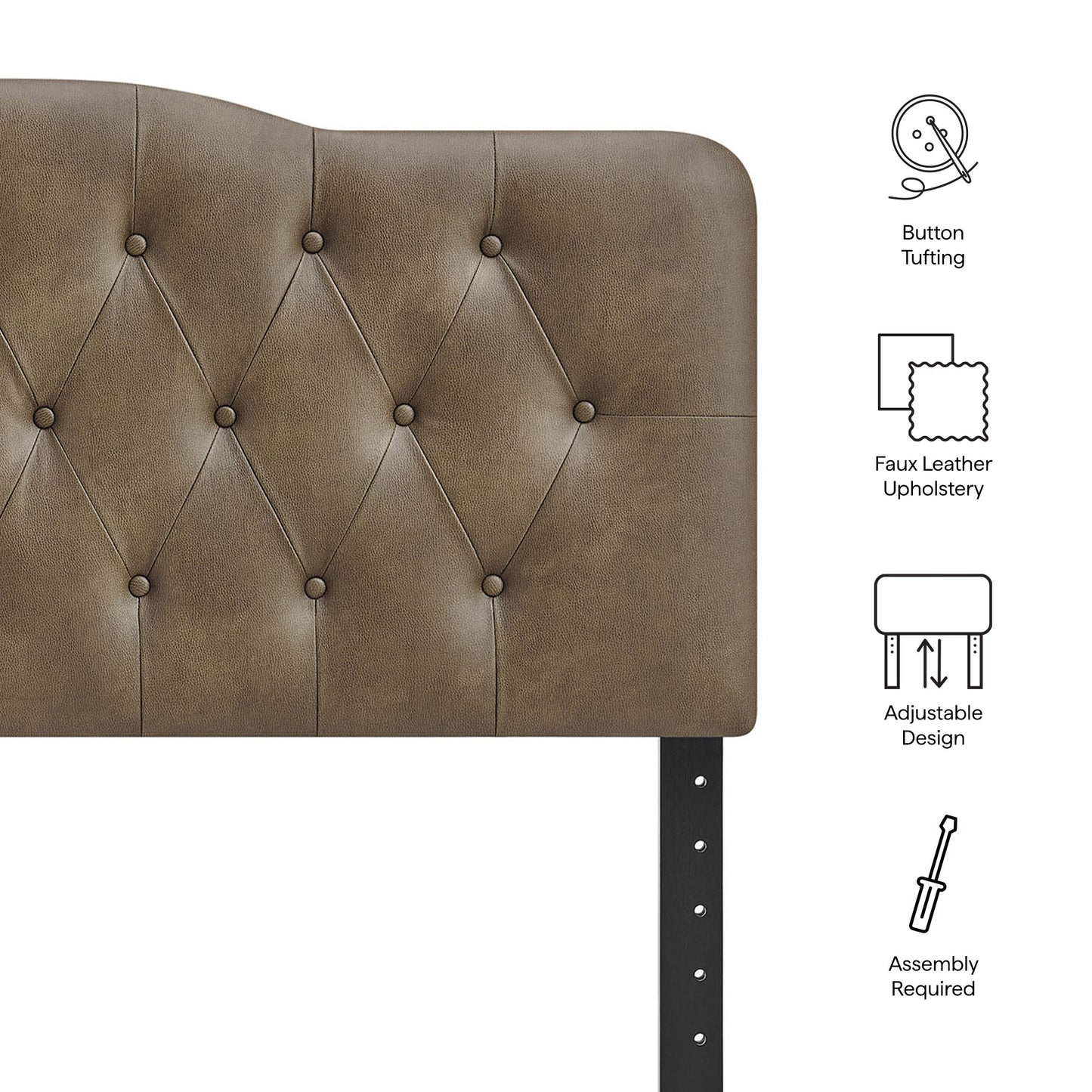 Annabel Vegan Leather Full Headboard by Modway